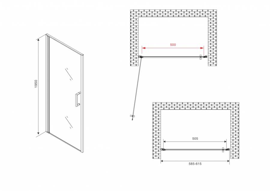 Душевая дверь ABBER Sonnenstrand AG04060M Душевая дверь ABBER Sonnenstrand AG04060M