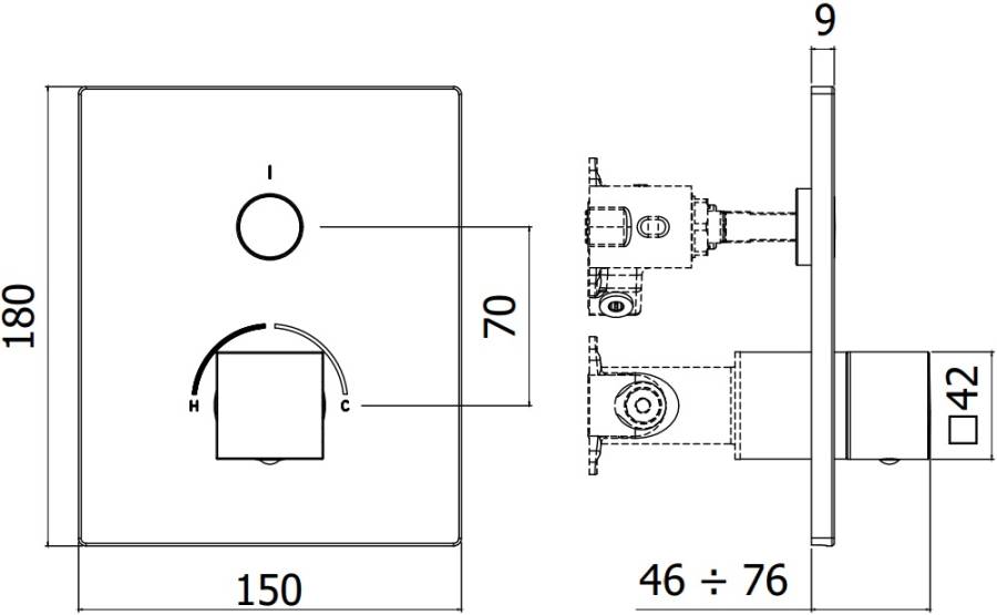 Смеситель для душа Paffoni Compact Box CPM513ST Смеситель для душа Paffoni Compact Box CPM513ST