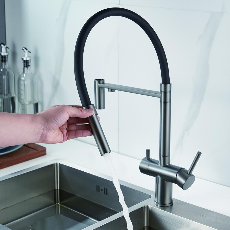 Смеситель для кухни с гибким изливом Shevanik S178 S178T Смеситель для кухни с гибким изливом Shevanik S178 S178T