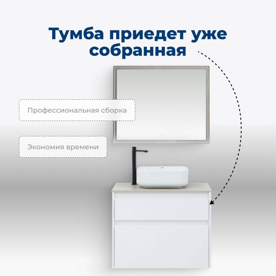 Тумба под раковину Aquanet Nova Lite 75 белый (2 ящика) Тумба под раковину Aquanet Nova Lite 75 белый (2 ящика)