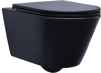 Чаша подвесного унитаза Aquanet Lake черный матовый