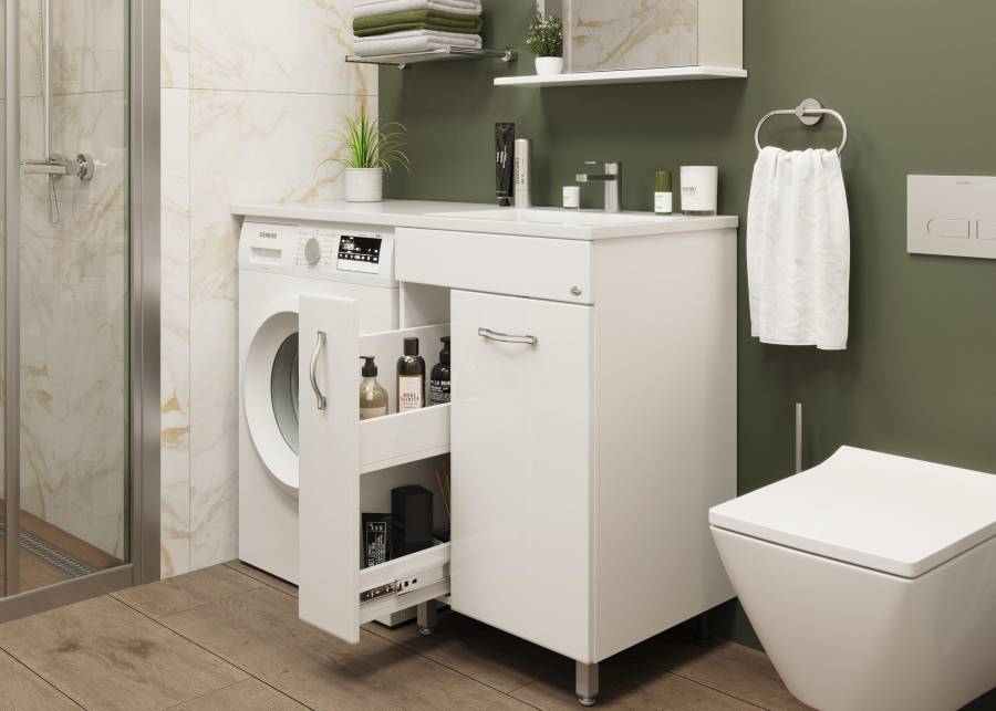 Тумба Onika Нави 60 напольная, под стиральную машину, белая (ум.Onika 120) Тумба Onika Нави 60 напольная, под стиральную машину, белая (ум.Onika 120)