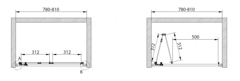 ECO-O-BS-90-C-Cr Душевая дверь ECO-O-BS-90-C-Cr Душевая дверь