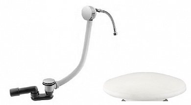 CZR-B-STW-BIO Слив перелив с наполнением ванны через перелив, белый матовый