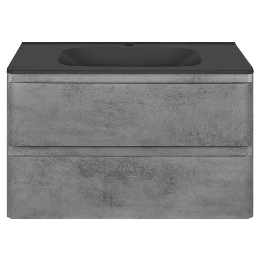 База под раковину Vico 800 подвесная, 2 выкатных ящика soft close, Beton База под раковину Vico 800 подвесная, 2 выкатных ящика soft close, Beton