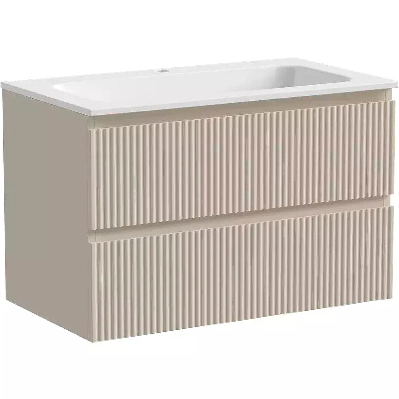 Тумба подвесная SANCOS Snob R 790х445х500, c двумя ящиками оснащенными доводчиками, Beige Soft , арт.SNR80CE Тумба подвесная SANCOS Snob R 790х445х500, c двумя ящиками оснащенными доводчиками, Beige Soft , арт.SNR80CE