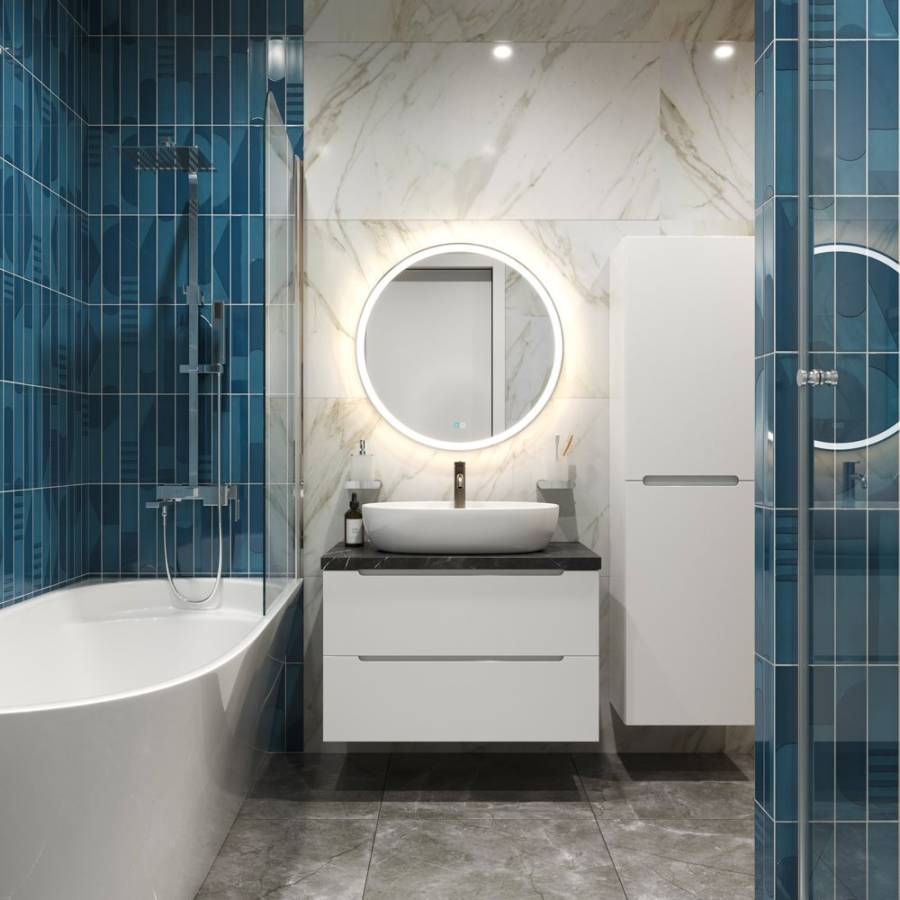 KEP-100-CEM-W0 Столешница из керамогранита без отверстия под смеситель 1016x468x10 Исполнение: Cemento  KEP-100-CEM-W0 Столешница из керамогранита без отверстия под смеситель 1016x468x10 Исполнение: Cemento