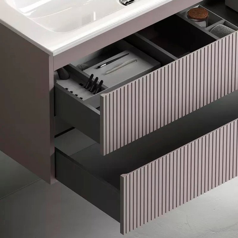 Тумба подвесная SANCOS Snob T 790х445х500, c двумя ящиками оснащенными доводчиками, Doha Soft, арт.SNT80SM Тумба подвесная SANCOS Snob T 790х445х500, c двумя ящиками оснащенными доводчиками, Doha Soft, арт.SNT80SM