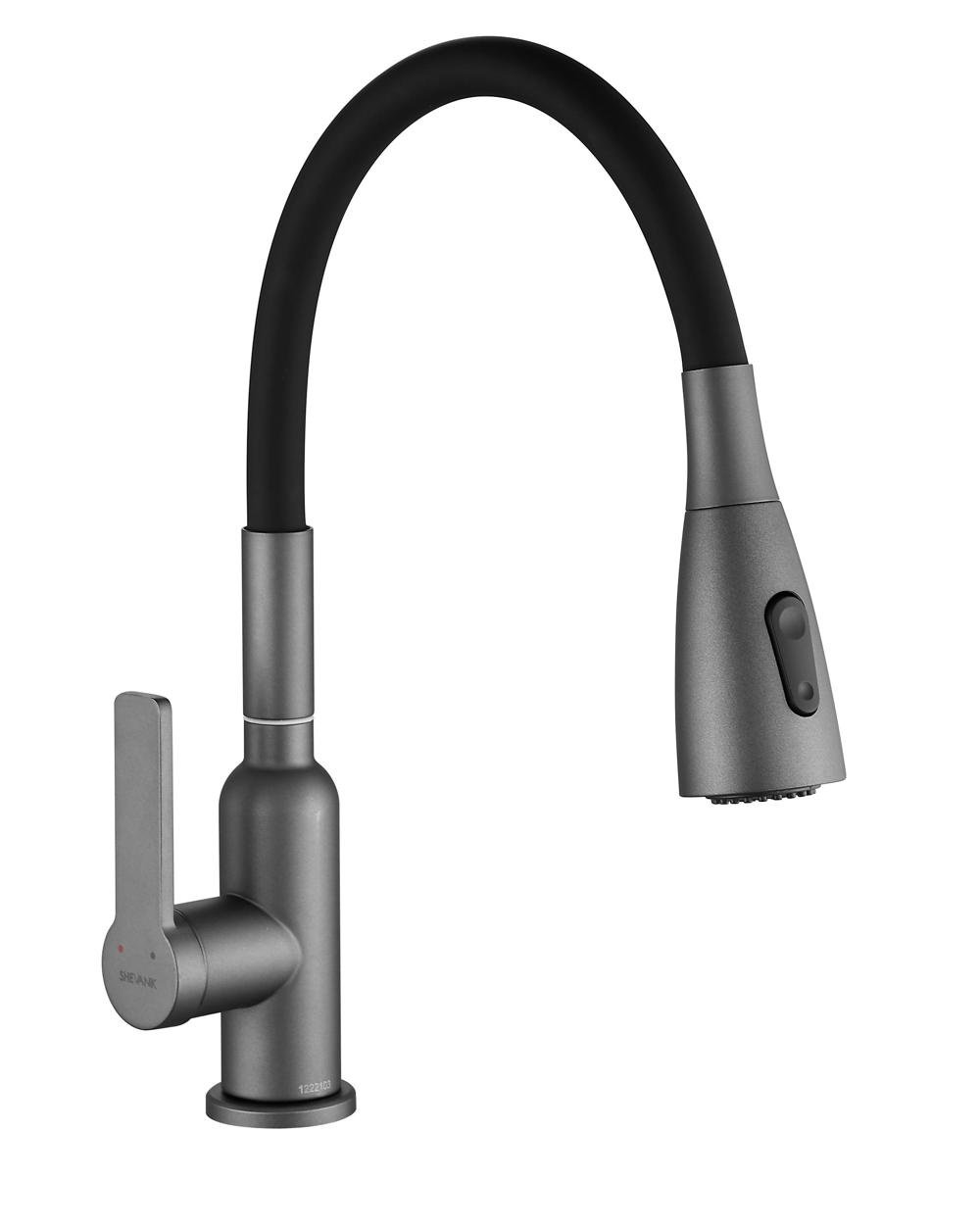 Смеситель для кухни латунь, оружейная сталь S843T-1 Смеситель для кухни латунь, оружейная сталь S843T-1