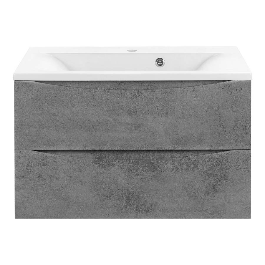 База под раковину Mia 750 подвесная, 2 выкатных ящика soft close, Beton База под раковину Mia 750 подвесная, 2 выкатных ящика soft close, Beton