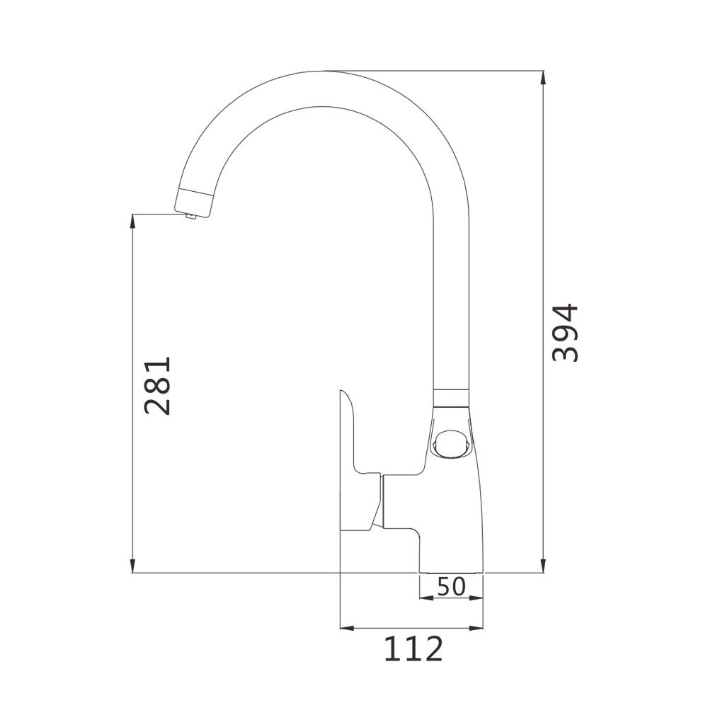 Смеситель для кухни латунь, сатин S368L Смеситель для кухни латунь, сатин S368L