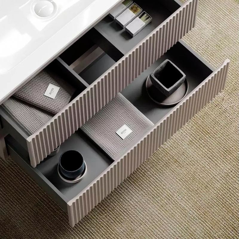 Тумба подвесная SANCOS Snob R 590х445х500, c двумя ящиками оснащенными доводчиками, Doha Soft, арт.SNR60SM Тумба подвесная SANCOS Snob R 590х445х500, c двумя ящиками оснащенными доводчиками, Doha Soft, арт.SNR60SM