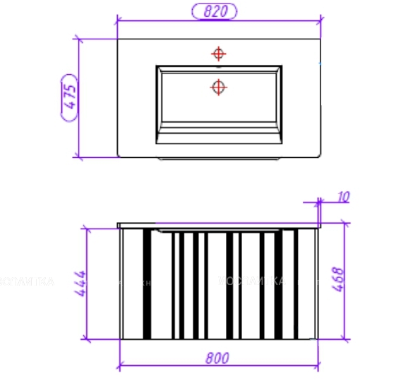 Тумба под раковину Creto Luna Wood 80 см 17-WD80 Тумба под раковину Creto Luna Wood 80 см 17-WD80