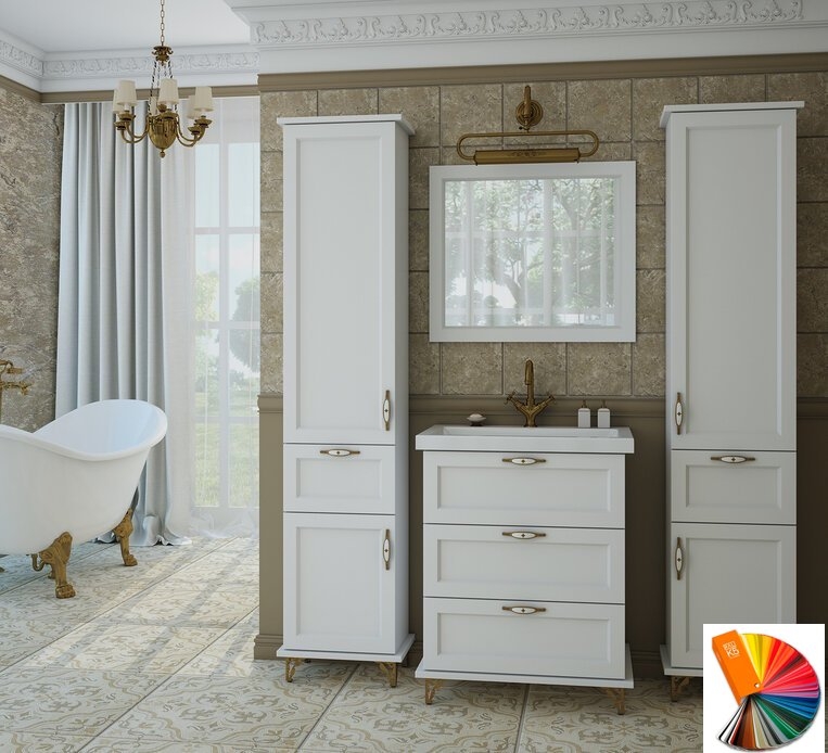 Тумба напольная под умывальник Bali Classic 800х450 3 ящика (ШхГхВ) 800х446х880 Тумба напольная под умывальник Bali Classic 800х450 3 ящика (ШхГхВ) 800х446х880