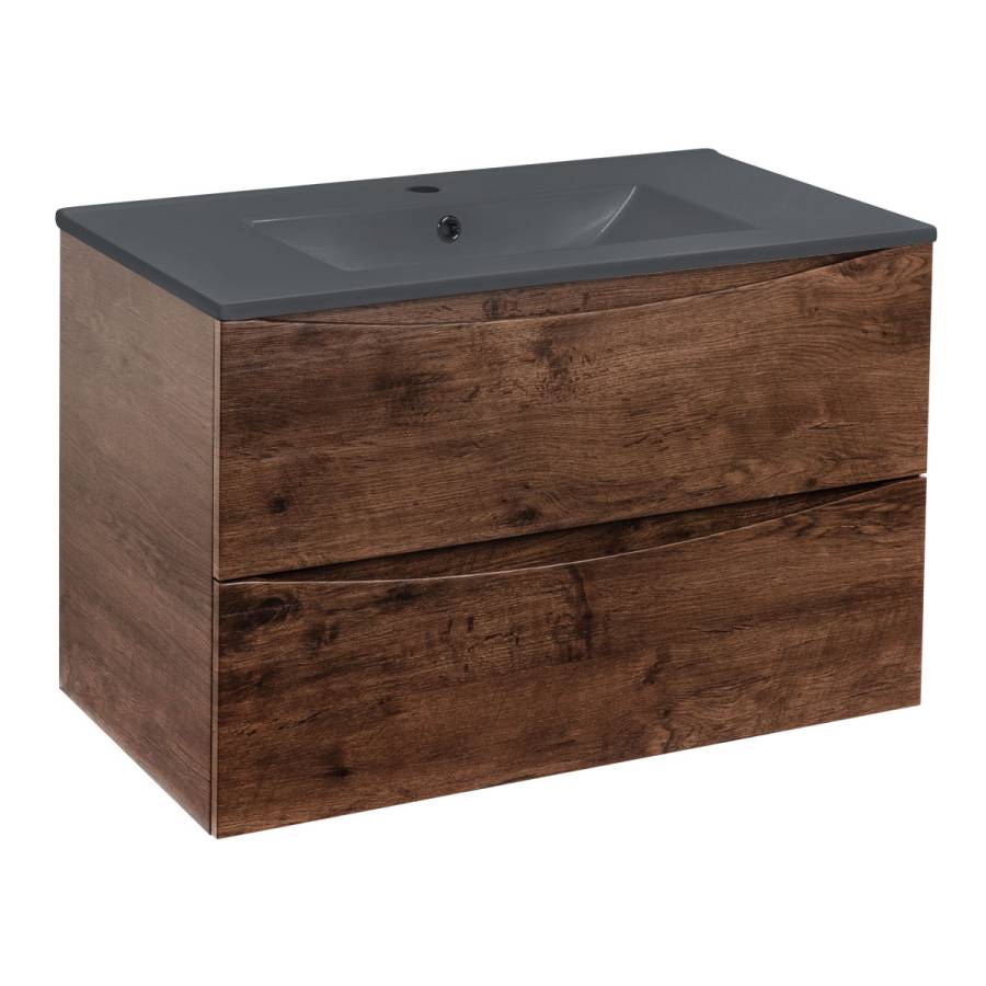 База под керамическую раковину Mia 800 подвесная, 2 выкатных ящика soft close, R.Wood База под керамическую раковину Mia 800 подвесная, 2 выкатных ящика soft close, R.Wood