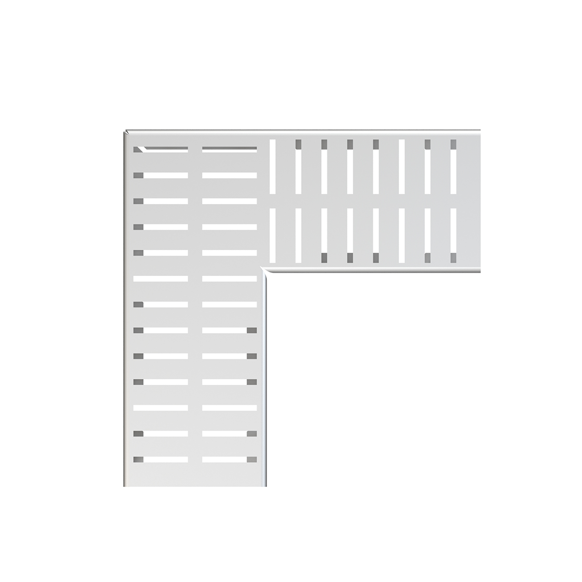 Решетка для дренажного углового желоба 100 мм, нержавеющая сталь Решетка для дренажного углового желоба 100 мм, нержавеющая сталь