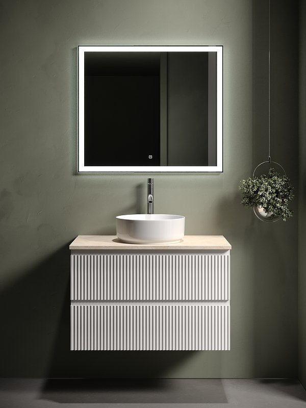 Тумба подвесная SANCOS Snob R 790х445х500, c двумя ящиками оснащенными доводчиками, Bianco, арт.SNR80W Тумба подвесная SANCOS Snob R 790х445х500, c двумя ящиками оснащенными доводчиками, Bianco, арт.SNR80W