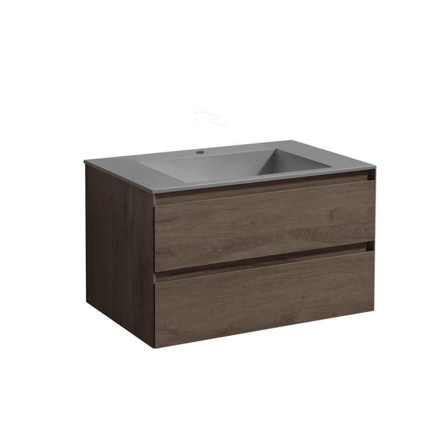 База под раковину Luka 800 подвесная, 2 выкатных ящика soft-close, R.Oak База под раковину Luka 800 подвесная, 2 выкатных ящика soft-close, R.Oak