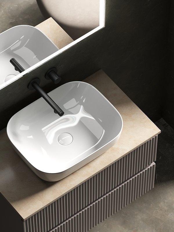 Тумба подвесная SANCOS Snob R 790х445х500, c двумя ящиками оснащенными доводчиками, Doha Soft, арт.SNR80SM Тумба подвесная SANCOS Snob R 790х445х500, c двумя ящиками оснащенными доводчиками, Doha Soft, арт.SNR80SM