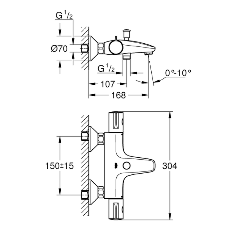 Термостат для ванны Grohe Grohtherm 800 34576000 хром
 Термостат для ванны Grohe Grohtherm 800 34576000 хром