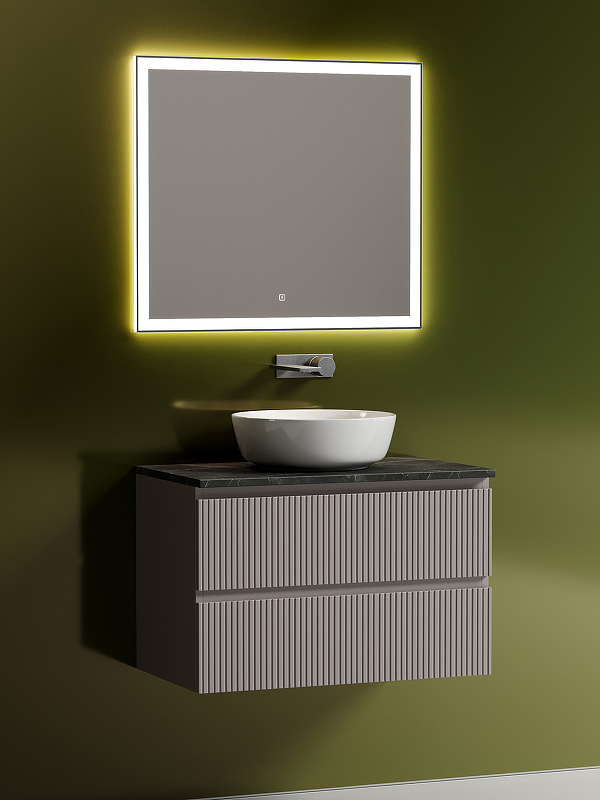 Тумба подвесная SANCOS Snob T 790х445х500, c двумя ящиками оснащенными доводчиками, Doha Soft, арт.SNT80SM Тумба подвесная SANCOS Snob T 790х445х500, c двумя ящиками оснащенными доводчиками, Doha Soft, арт.SNT80SM