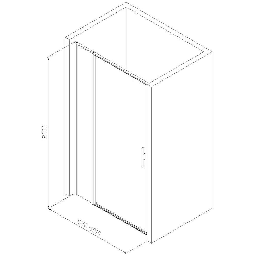 Душевая дверь Allen Brau Priority 100 3.31004.00 хром Душевая дверь Allen Brau Priority 100 3.31004.00 хром