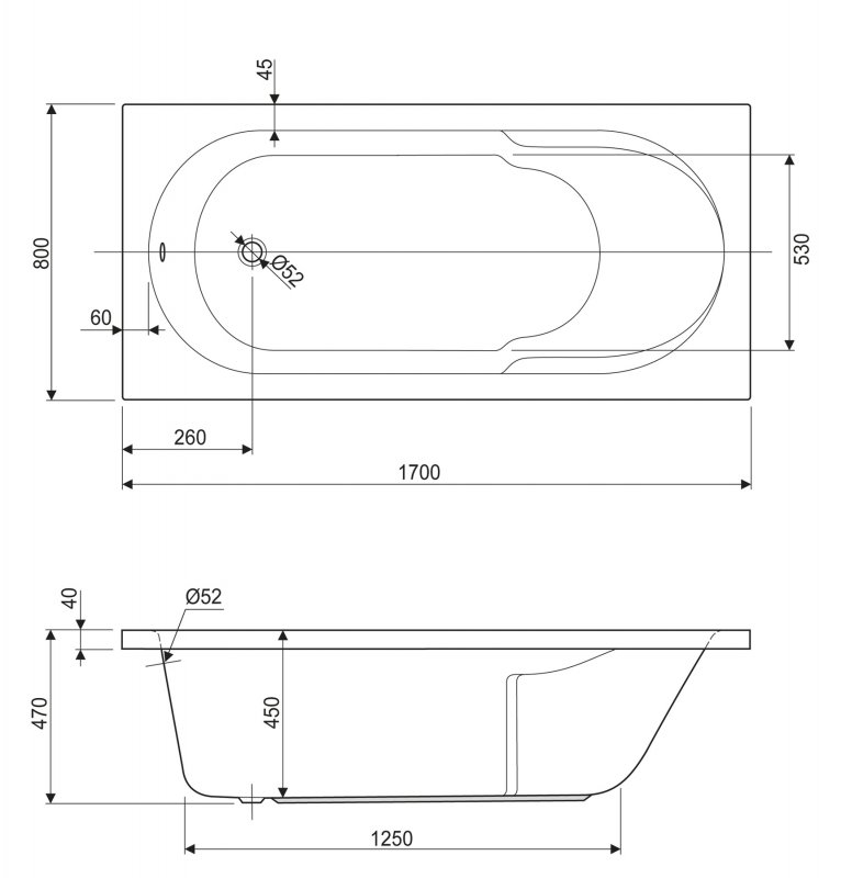 Металлический каркас для акриловой ванны CEZARES EMP-170-80-MF-R Металлический каркас для акриловой ванны CEZARES EMP-170-80-MF-R