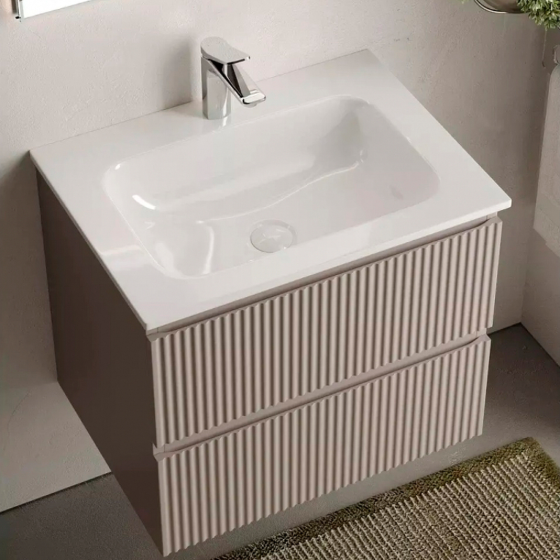 Тумба подвесная SANCOS Snob R 590х445х500, c двумя ящиками оснащенными доводчиками, Doha Soft, арт.SNR60SM Тумба подвесная SANCOS Snob R 590х445х500, c двумя ящиками оснащенными доводчиками, Doha Soft, арт.SNR60SM