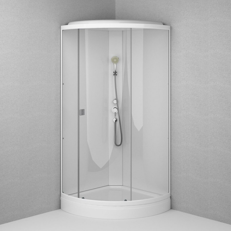 W88C-301-090WT64 X-Joy кабина душевая, 90х90, стекло прозрачное, профиль Белый W88C-301-090WT64 X-Joy кабина душевая, 90х90, стекло прозрачное, профиль Белый