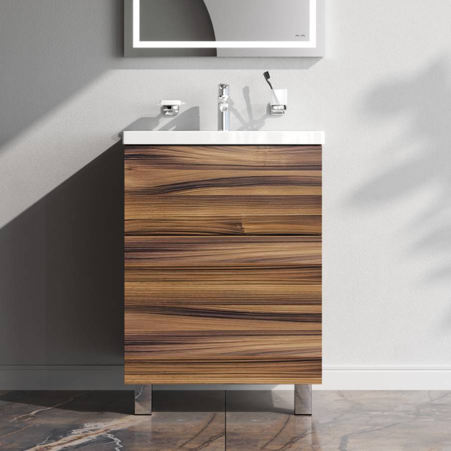 База под раковину, напольная, 60 см, 2 ящика, орех M90FSX0602HF База под раковину, напольная, 60 см, 2 ящика, орех M90FSX0602HF