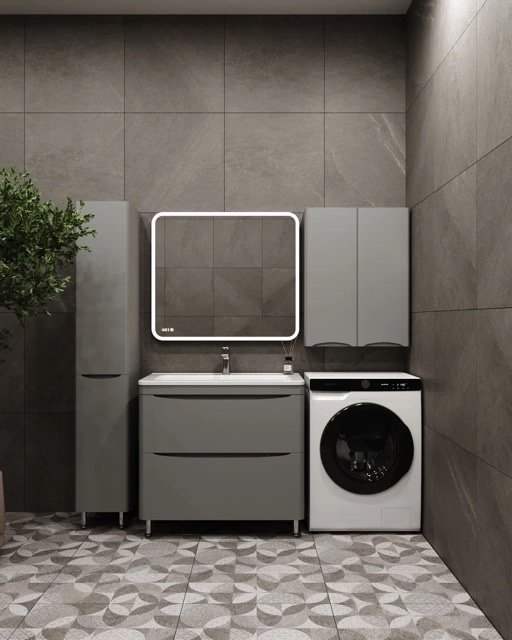 Тумба напольная Creto Oro 90 см 24-ST90-GR серый люкс Тумба напольная Creto Oro 90 см 24-ST90-GR серый люкс