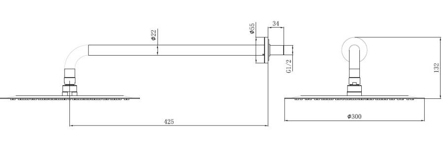 Верхний душ Allen Brau Priority 5.31A17-31 черный матовый Верхний душ Allen Brau Priority 5.31A17-31 черный матовый