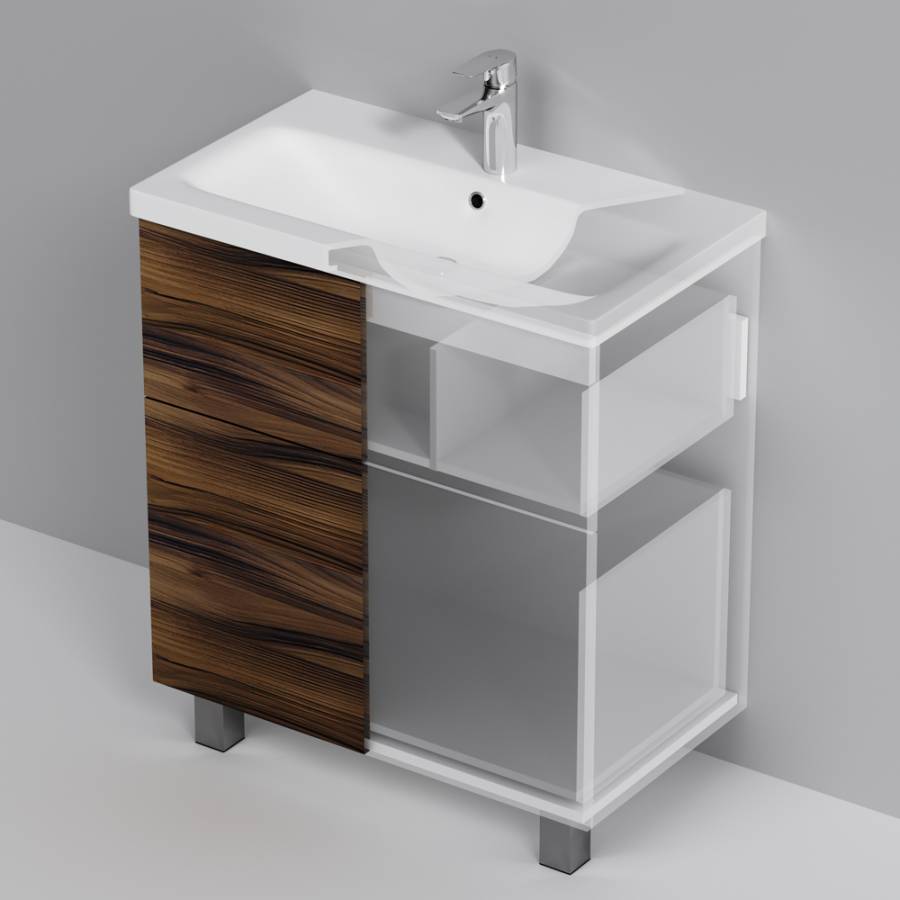 База под раковину, напольная, 75 см, 2 ящика, орех M90FSX0752HF База под раковину, напольная, 75 см, 2 ящика, орех M90FSX0752HF