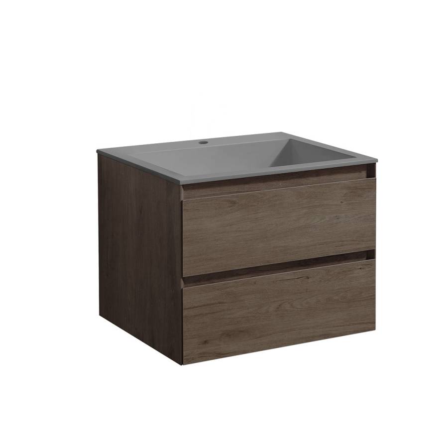 База под раковину Luka 600 подвесная, 2 выкатных ящика soft-close, R.Oak База под раковину Luka 600 подвесная, 2 выкатных ящика soft-close, R.Oak