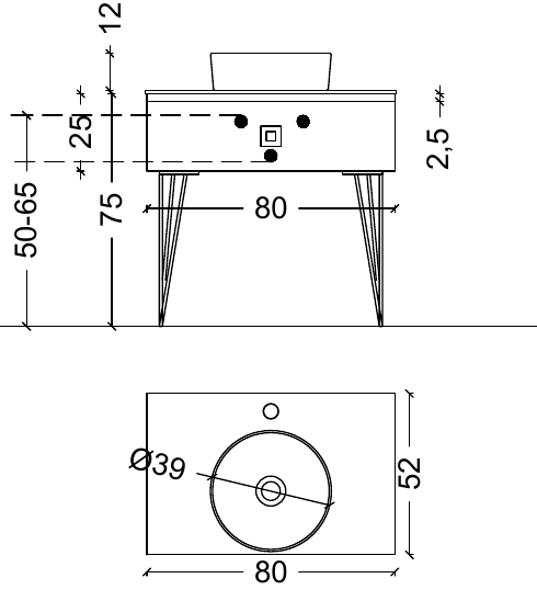 Консоль LUCIDO 80 см Глянцевый Чёрный 770-080-B Boheme Консоль LUCIDO 80 см Глянцевый Чёрный 770-080-B Boheme