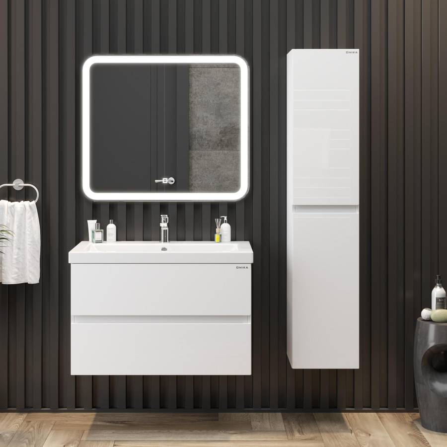 Тумба Onika Эвада 80 подвесная, белая (ум. Миранда 80/ Como-80) Тумба Onika Эвада 80 подвесная, белая (ум. Миранда 80/ Como-80)