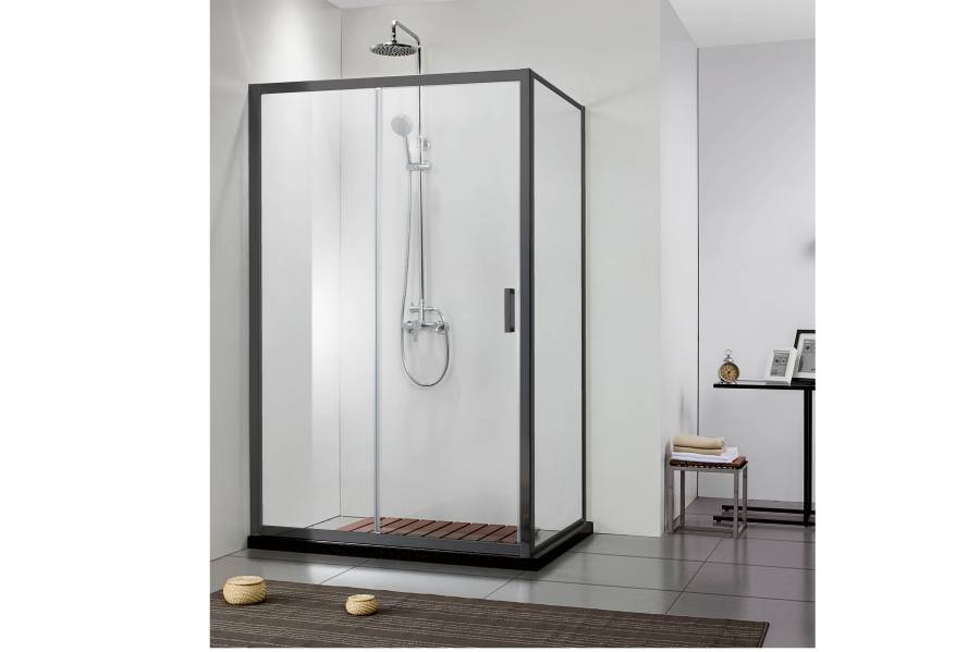 AQ ARI WA 08020BL Неподвижная душевая стенка 800x2000, для комбинации с дверью, профиль черный, стекло прозрачное AQ ARI WA 08020BL Неподвижная душевая стенка 800x2000, для комбинации с дверью, профиль черный, стекло прозрачное