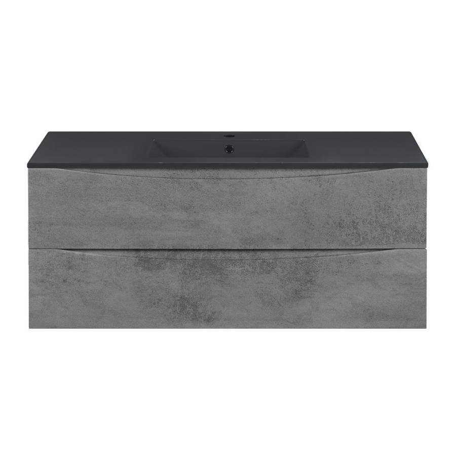 База под керамическую раковину Mia 1200 подвесная, 2 выкатных ящика soft close, Beton База под керамическую раковину Mia 1200 подвесная, 2 выкатных ящика soft close, Beton