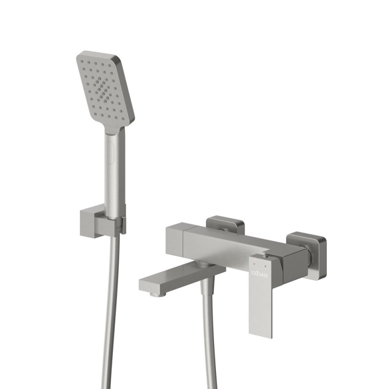 SLIDER-VD-GM Смеситель для ванны и душа однорычажный в комплекте с ручным душем, шлангом и держателем, оружейная сталь SLIDER-VD-GM Смеситель для ванны и душа однорычажный в комплекте с ручным душем, шлангом и держателем, оружейная сталь
