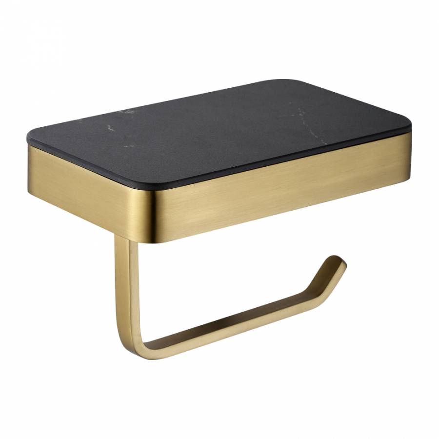 Бумагодержатель с полкой для телефона ABBER Westen AA1730G золото Бумагодержатель с полкой для телефона ABBER Westen AA1730G золото