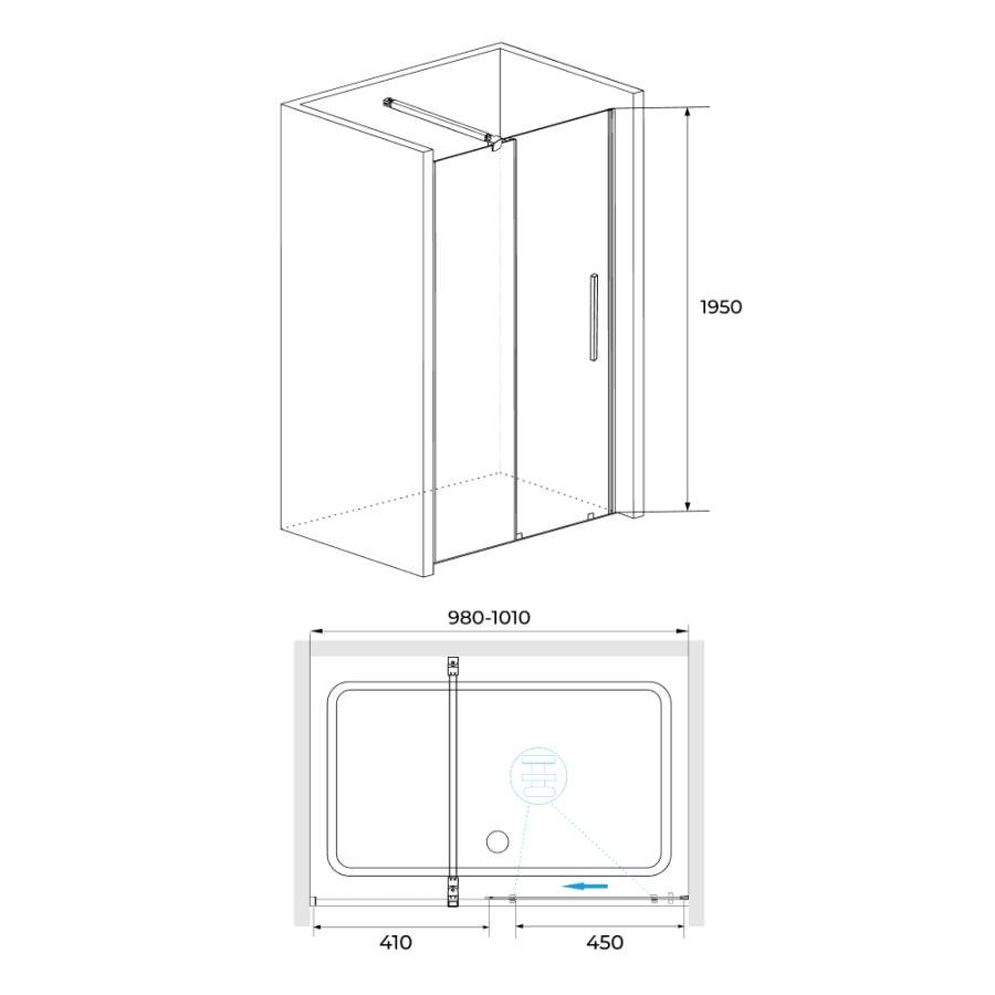Душевая дверь RGW TO-18B, RGW 41071810-14 Душевая дверь RGW TO-18B, RGW 41071810-14