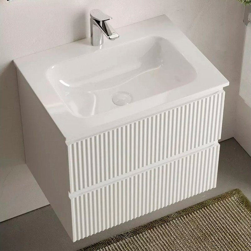 Тумба подвесная SANCOS Snob R 590х445х500, c двумя ящиками оснащенными доводчиками, Bianco, арт.SNR60W Тумба подвесная SANCOS Snob R 590х445х500, c двумя ящиками оснащенными доводчиками, Bianco, арт.SNR60W