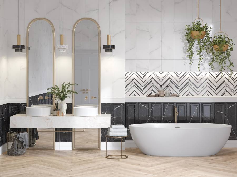 Плитка Meissen Keramik Gatsby белый 25x75 GTU051 Плитка Meissen Keramik Gatsby белый 25x75 GTU051