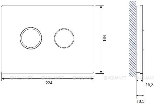 Кнопка ACCENTO CIRCLE пневматическая белая глянцевая стекло Кнопка ACCENTO CIRCLE пневматическая белая глянцевая стекло