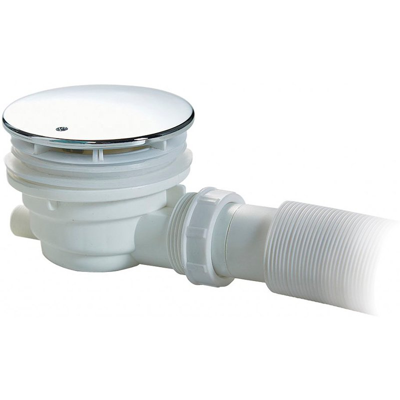 CZR-01-90 Сифон для душевых поддонов с гидрозатвором универсальный, крышка хром CZR-01-90 Сифон для душевых поддонов с гидрозатвором универсальный, крышка хром