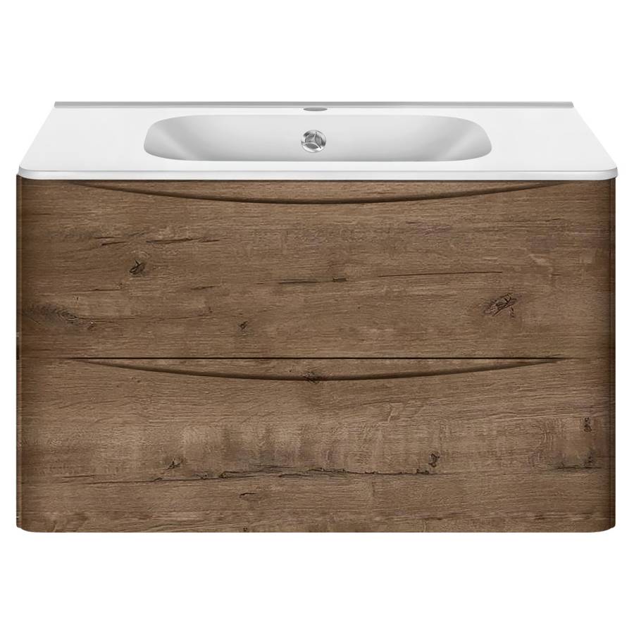 База под раковину Paola 800 подвесная, 2 выкатных ящика soft close, V.Oak База под раковину Paola 800 подвесная, 2 выкатных ящика soft close, V.Oak