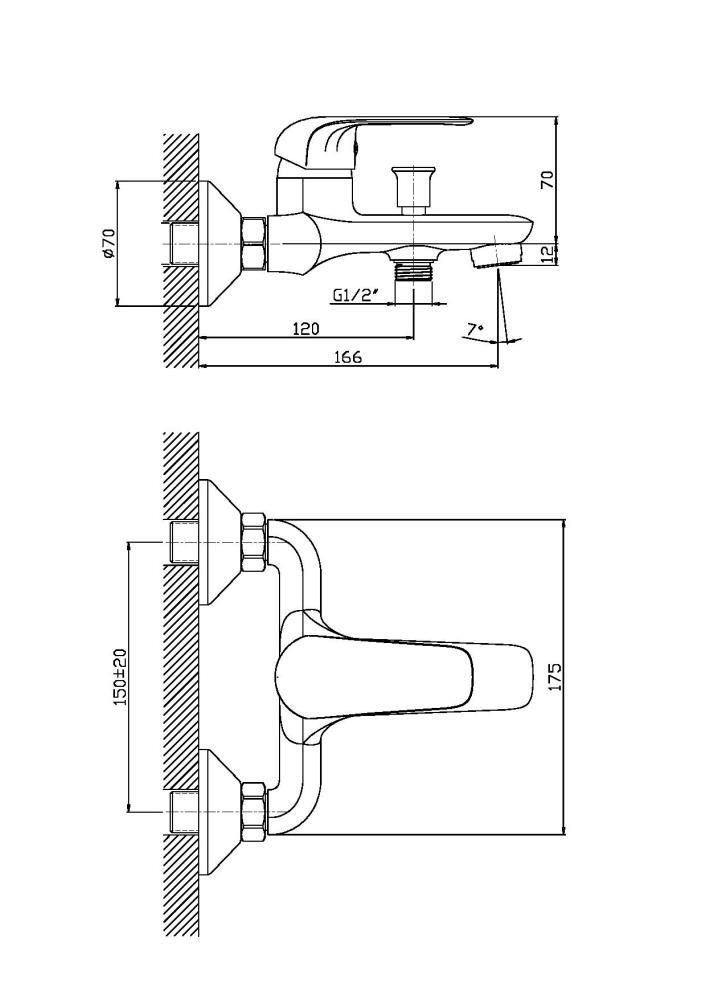 Смеситель для ванны/душа Orange Iris M41-100cr с душевым набором Смеситель для ванны/душа Orange Iris M41-100cr с душевым набором