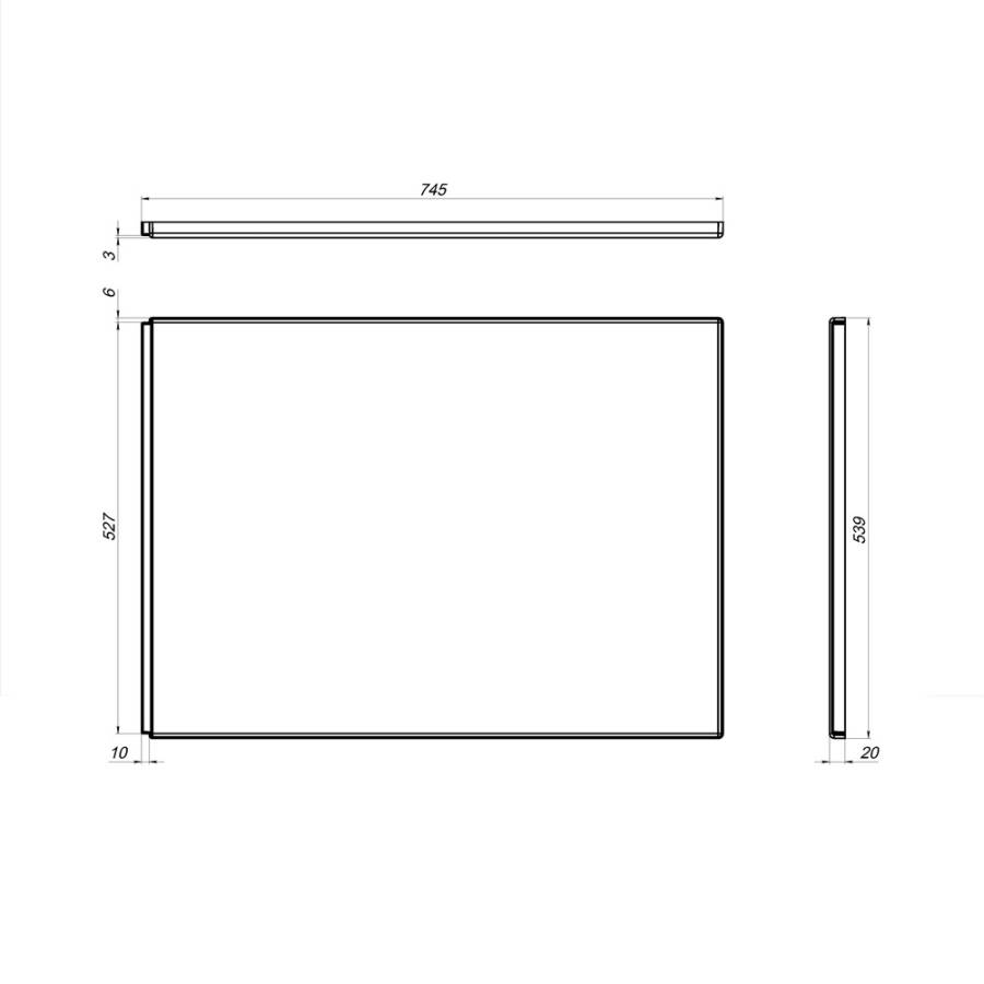 W00A-000-075W-S Универсальная боковая  панель для ванн 75см W00A-000-075W-S Универсальная боковая  панель для ванн 75см