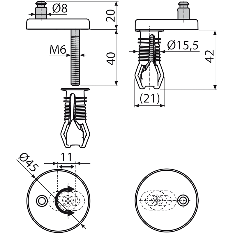 Петли с верхним монтажом, пластиковая крышка Петли с верхним монтажом, пластиковая крышка