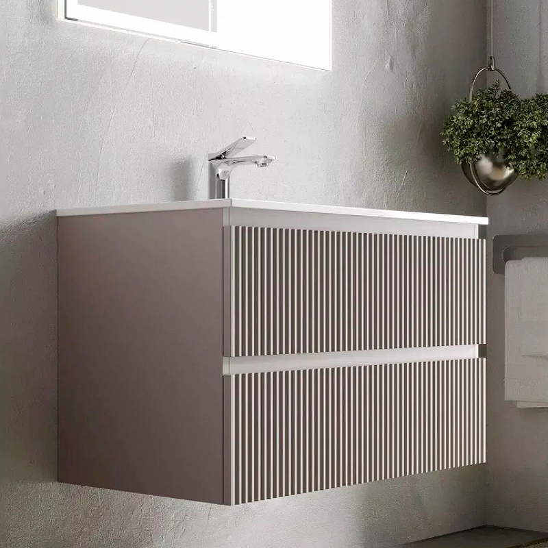 Тумба подвесная SANCOS Snob R 590х445х500, c двумя ящиками оснащенными доводчиками, Doha Soft, арт.SNR60SM Тумба подвесная SANCOS Snob R 590х445х500, c двумя ящиками оснащенными доводчиками, Doha Soft, арт.SNR60SM